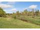 Picturesque landscape with a tranquil stream meandering through vibrant green grass and mature trees at 1370 S Idalia St # A, Aurora, CO 80017