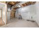 Spacious unfinished basement perfect for storage or customization to your liking at 1694 Jennifer St, Brighton, CO 80601