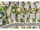 Aerial view showcases the layout and mature landscaping surrounding the property at 3865 Rawhide Cir, Castle Rock, CO 80104