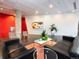 Contemporary lobby with stylish seating, modern art, and vibrant accent colors at 55 W 12Th Ave # 510, Denver, CO 80204