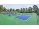 Outdoor community pickleball courts with green and blue surface at 7865 E Mississippi Ave # 602, Denver, CO 80247