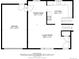 Detailed floor plan showcasing the layout of the main level, including the kitchen, dining area, and living room at 7425 S Dexter St, Centennial, CO 80122