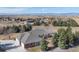 Expansive aerial view highlights home with mountain backdrop at 18399 Wagon Trl, Mead, CO 80542