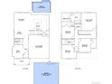 Detailed floor plan showcasing the layout of the first and second floors, including room dimensions at 656 N Clubview St, Watkins, CO 80137