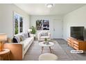 Bright living room with stylish furniture, a striped rug, and plenty of natural light at 9400 High St, Thornton, CO 80229