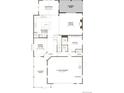 Main floor plan featuring a gourmet kitchen, great room, dining room, study, covered porch, 2-car garage, sunroom, and covered patio at 8230 Snake River St, Littleton, CO 80125