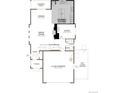 Layout of the first floor featuring a gourmet kitchen and two-car garage at 9297 Truckee Ct, Commerce City, CO 80022