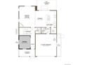 Layout of the first floor featuring a study, covered porch, 2-car garage, mudroom, kitchen and dining room at 8339 Snake River St, Littleton, CO 80125