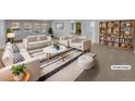 Bright living room with large windows, modern furniture, and stylish decor at 9645 W 73Rd Pl, Arvada, CO 80005