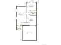 Basement plan featuring a recreation room, bedroom, bathroom, and unfinished storage space at 11205 Mount Emma Dr, Englewood, CO 80112