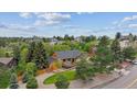 An aerial view showcases this beautiful home surrounded by lush greenery and a serene neighborhood at 8966 Sunridge Hollow Rd, Parker, CO 80134