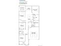 Detailed floor plan showcasing a three bedroom home featuring a 2-bay garage, island kitchen and owner's suite at 10800 Snowdon St, Parker, CO 80134