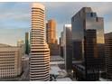 Aerial view of the city skyline showcasing high-rise buildings at 1891 Curtis St # 1820, Denver, CO 80202