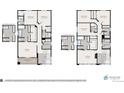 Second floor plan featuring primary bedroom, laundry room, bathroom and covered deck at 16599 Peak Way, Broomfield, CO 80023