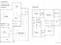 Detailed floor plan showcasing the layout of the Ashbrook model with 4 bedrooms, a study and a 3-bay garage at 10760 Snowdon St, Parker, CO 80134