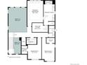 Second-floor plan highlights the bedrooms, bathrooms, laundry, and closet layout of the home at 6341 Las Palmas Pt, Parker, CO 80134