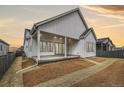 Spacious backyard features a covered patio and professionally landscaped yard at 11454 Stonewash St, Littleton, CO 80125