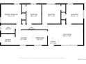 Home floor plan featuring multiple bedrooms, bathrooms, kitchen, laundry, hall, and living room at 4155 S Lipan St, Englewood, CO 80110