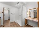 Modern bathroom with a vanity, shower and a separate vanity at 5325 Allison St, Arvada, CO 80002