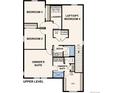 Upper level floor plan with bedrooms, bathrooms, and laundry area at 2215 Barnwood Dr, Brighton, CO 80601