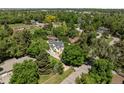 An aerial view shows a charming home nestled among mature trees in a serene neighborhood at 1033 Estes St, Lakewood, CO 80215