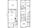 Detailed floor plan showcasing the home's layout with kitchen, living areas, bedrooms, and garage at 21152 E 63Rd Dr, Aurora, CO 80019