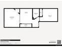 Floor plan showing living room, kitchen, bathroom, laundry, bedroom, and closet layout at 2306 Glenarm Pl # 206, Denver, CO 80205