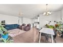 Bright living and dining area with hardwood floors and contemporary decor at 5996 Sun Mesa Cir, Castle Rock, CO 80104