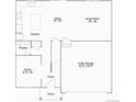 First floor layout featuring kitchen, nook, great room, study, and two-bay garage at 15296 Fillmore St, Thornton, CO 80602