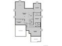 Basement floor plan with recreation room, flex room, and unfinished storage areas at 5602 Riverbend Ave, Firestone, CO 80504