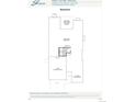 Floor plan view of the unfinished basement space with a stairwell, garage above and covered entry above at 11126 Amber Light Cir, Littleton, CO 80125