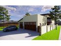 Spacious three-car garage with stylish doors complementing the home's design at 300 S Franklin St, Denver, CO 80209