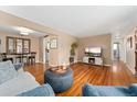 Inviting living room with hardwood floors and open floor plan is perfect for relaxing and entertaining at 9231 Irving St, Westminster, CO 80031