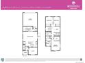 Detailed floor plan showcasing a two-story layout with a two-car garage, open living area, and multiple bedrooms at 21081 E 63Rd Dr, Aurora, CO 80019