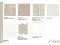This image displays design options of flooring, carpet, tile, backsplash, and solid surface countertops at 14877 Arbor W Blvd, Thornton, CO 80602