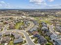 Expansive aerial view of a residential neighborhood with well-maintained homes at 3475 Golden Spur Loop, Castle Rock, CO 80108