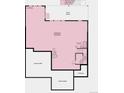 Unfinished basement floor plan shows unfinished and unexcavated spaces at 3327 Backdrop Ct, Castle Rock, CO 80108