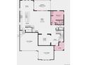 Detailed floor plan showcasing the layout of the first floor, including the kitchen, dining, and garage at 3327 Backdrop Ct, Castle Rock, CO 80108