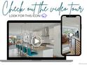 See the video tour of the modern kitchen featuring stainless appliances, an oversized island with seating, and stylish pendant lighting at 4525 N Raleigh St, Denver, CO 80212