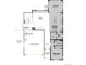 Open-concept floor plan featuring a gourmet kitchen, great room, and main-level bedroom suite at 25323 E Warren Pl, Aurora, CO 80018