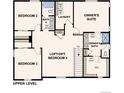 Upper level floor plan with bedrooms, bathrooms, laundry, and a loft/optional bedroom at 5918 Red Barn Ave, Mead, CO 80504