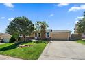Attractive home showcasing a well-maintained lawn, a two-car garage, and a welcoming entrance, perfect for families at 10832 W Powers Pl, Littleton, CO 80127