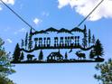 Metal sign with 