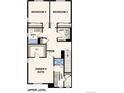 Floor plan showcasing an upper level which includes a owner's suite, bedrooms, a bathroom, and laundry room at 14107 Deertrack Ln, Parker, CO 80134
