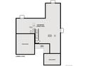 Lower level floor plan shows the unfinished basement area, including the storage and mechanical spaces at 2548 Lupton Ln, Lafayette, CO 80026