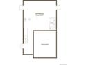 Plan of an unfinished basement with stairs, and utilities, with the option for a future bathroom at 9237 Truckee Ct, Commerce City, CO 80022