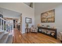 Elegant entryway featuring hardwood floors, neutral tones, and decorative accents at 5253 S Jericho St, Centennial, CO 80015