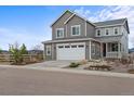 Charming two-story home with a two car garage and landscaped front yard at 9021 Swan River St, Littleton, CO 80125