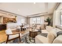 Bright living room with hardwood floors, stylish furnishings, and an open layout at 2692 N Raleigh St, Denver, CO 80212