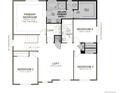 Upstairs layout includes a primary bedroom, three additional bedrooms, two bathrooms, and a loft at 39141 Anthony St, Elizabeth, CO 80107